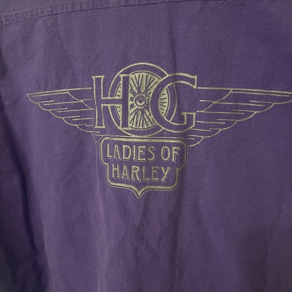 Vintage Harley Davidson ladies of Harley button up short sleeve. Rare find!